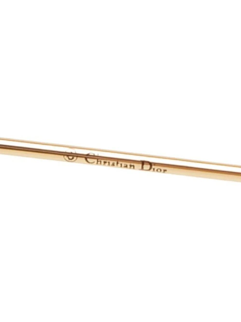 Dior Sunglasses Gold Black Acetate Plated Eyewear